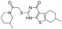 Piperidine, 1-[[(1,4,5,6,7,8-hexahydro-7-methyl-4-oxo[1]benzothieno[2,3-d]pyrimidin-2-yl)thio]acetyl]-3-methyl-(9ci) Structure,606106-60-9Structure