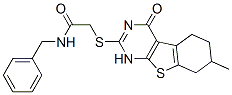 Acetamide, 2-[(1,4,5,6,7,8-hexahydro-7-methyl-4-oxo[1]benzothieno[2,3-d]pyrimidin-2-yl)thio]-n-(phenylmethyl)-(9ci) Structure,606106-65-4Structure