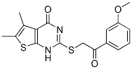 Thieno[2,3-d]pyrimidin-4(1h)-one, 2-[[2-(3-methoxyphenyl)-2-oxoethyl]thio]-5,6-dimethyl- (9ci) Structure,606107-47-5Structure