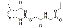 Glycine, n-[[(1,4-dihydro-5,6-dimethyl-4-oxothieno[2,3-d]pyrimidin-2-yl)thio]acetyl]-, ethyl ester (9ci) Structure,606107-57-7Structure