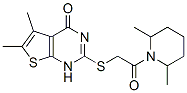 Piperidine, 1-[[(1,4-dihydro-5,6-dimethyl-4-oxothieno[2,3-d]pyrimidin-2-yl)thio]acetyl]-2,6-dimethyl-(9ci) Structure,606107-70-4Structure