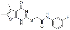 Acetamide, 2-[(1,4-dihydro-5,6-dimethyl-4-oxothieno[2,3-d]pyrimidin-2-yl)thio]-n-(3-fluorophenyl)-(9ci) Structure,606108-13-8Structure