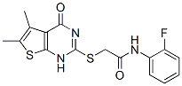 Acetamide, 2-[(1,4-dihydro-5,6-dimethyl-4-oxothieno[2,3-d]pyrimidin-2-yl)thio]-n-(2-fluorophenyl)-(9ci) Structure,606108-16-1Structure