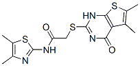 Acetamide, 2-[(1,4-dihydro-5,6-dimethyl-4-oxothieno[2,3-d]pyrimidin-2-yl)thio]-n-(4,5-dimethyl-2-thiazolyl)-(9ci) Structure,606108-28-5Structure