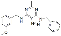 3H-1,2,3-triazolo[4,5-d]pyrimidin-7-amine, n-[(3-methoxyphenyl)methyl]-5-methyl-3-(phenylmethyl)-(9ci) Structure,606108-35-4Structure