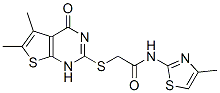 Acetamide, 2-[(1,4-dihydro-5,6-dimethyl-4-oxothieno[2,3-d]pyrimidin-2-yl)thio]-n-(4-methyl-2-thiazolyl)-(9ci) Structure,606108-36-5Structure