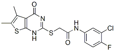 Acetamide, n-(3-chloro-4-fluorophenyl)-2-[(1,4-dihydro-5,6-dimethyl-4-oxothieno[2,3-d]pyrimidin-2-yl)thio]-(9ci) Structure,606108-58-1Structure