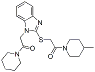 Piperidine, 4-methyl-1-[[[1-[2-oxo-2-(1-piperidinyl)ethyl]-1h-benzimidazol-2-yl]thio]acetyl]-(9ci) Structure,606109-88-0Structure