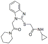 Acetamide, n-cyclopropyl-2-[[1-[2-oxo-2-(1-piperidinyl)ethyl]-1h-benzimidazol-2-yl]thio]-(9ci) Structure,606109-92-6Structure