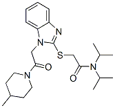 Acetamide, n,n-bis(1-methylethyl)-2-[[1-[2-(4-methyl-1-piperidinyl)-2-oxoethyl]-1h-benzimidazol-2-yl]thio]-(9ci) Structure,606110-13-8Structure