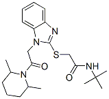 Acetamide, n-(1,1-dimethylethyl)-2-[[1-[2-(2,6-dimethyl-1-piperidinyl)-2-oxoethyl]-1h-benzimidazol-2-yl]thio]-(9ci) Structure,606110-27-4Structure