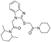 Piperidine, 2,6-dimethyl-1-[[2-[[2-oxo-2-(1-piperidinyl)ethyl]thio]-1h-benzimidazol-1-yl]acetyl]-(9ci) Structure,606110-35-4Structure