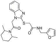 Acetamide, 2-[[1-[2-(2,6-dimethyl-1-piperidinyl)-2-oxoethyl]-1h-benzimidazol-2-yl]thio]-n-(2-furanylmethyl)-(9ci) Structure,606110-41-2Structure