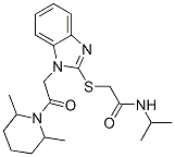 Acetamide, 2-[[1-[2-(2,6-dimethyl-1-piperidinyl)-2-oxoethyl]-1h-benzimidazol-2-yl]thio]-n-(1-methylethyl)-(9ci) Structure,606110-45-6Structure