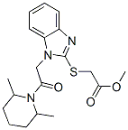 Acetic acid, [[1-[2-(2,6-dimethyl-1-piperidinyl)-2-oxoethyl]-1h-benzimidazol-2-yl]thio]-, methyl ester (9ci) Structure,606110-47-8Structure