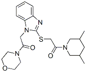 Morpholine, 4-[[2-[[2-(3,5-dimethyl-1-piperidinyl)-2-oxoethyl]thio]-1h-benzimidazol-1-yl]acetyl]-(9ci) Structure,606110-79-6Structure