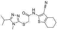 Acetamide, n-(3-cyano-4,5,6,7-tetrahydrobenzo[b]thien-2-yl)-2-[[4-methyl-5-(1-methylethyl)-4h-1,2,4-triazol-3-yl]thio]-(9ci) Structure,606110-89-8Structure