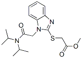 Acetic acid, [[1-[2-[bis(1-methylethyl)amino]-2-oxoethyl]-1h-benzimidazol-2-yl]thio]-, methyl ester (9ci) Structure,606111-06-2Structure