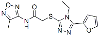 Acetamide, 2-[[4-ethyl-5-(2-furanyl)-4h-1,2,4-triazol-3-yl]thio]-n-(4-methyl-1,2,5-oxadiazol-3-yl)-(9ci) Structure,606111-66-4Structure