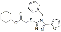 Acetic acid, [[5-(2-furanyl)-4-(phenylmethyl)-4h-1,2,4-triazol-3-yl]thio]-, cyclohexyl ester (9ci) Structure,606111-77-7Structure