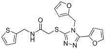 Acetamide, 2-[[5-(2-furanyl)-4-(2-furanylmethyl)-4h-1,2,4-triazol-3-yl]thio]-n-(2-thienylmethyl)-(9ci) Structure,606111-82-4Structure