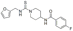 Benzamide, 4-fluoro-n-[1-[[(2-furanylmethyl)amino]thioxomethyl]-4-piperidinyl]-(9ci) Structure,606112-40-7Structure