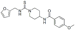 Benzamide, n-[1-[[(2-furanylmethyl)amino]thioxomethyl]-4-piperidinyl]-4-methoxy-(9ci) Structure,606112-41-8Structure