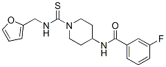 Benzamide, 3-fluoro-n-[1-[[(2-furanylmethyl)amino]thioxomethyl]-4-piperidinyl]-(9ci) Structure,606112-44-1Structure