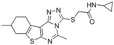 Acetamide, n-cyclopropyl-2-[(8,9,10,11-tetrahydro-5,9-dimethyl[1]benzothieno[3,2-e]-1,2,4-triazolo[4,3-c]pyrimidin-3-yl)thio]-(9ci) Structure,606113-38-6Structure