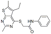 Acetamide, 2-[(5-ethyl-2,6-dimethylthieno[2,3-d]pyrimidin-4-yl)thio]-n-phenyl-(9ci) Structure,606113-43-3Structure