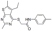 Acetamide, 2-[(5-ethyl-2,6-dimethylthieno[2,3-d]pyrimidin-4-yl)thio]-n-(4-methylphenyl)-(9ci) Structure,606113-44-4Structure