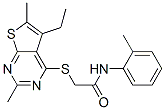 Acetamide, 2-[(5-ethyl-2,6-dimethylthieno[2,3-d]pyrimidin-4-yl)thio]-n-(2-methylphenyl)-(9ci) Structure,606113-45-5Structure