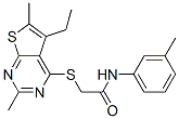 Acetamide, 2-[(5-ethyl-2,6-dimethylthieno[2,3-d]pyrimidin-4-yl)thio]-n-(3-methylphenyl)-(9ci) Structure,606113-46-6Structure