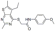 Acetamide, 2-[(5-ethyl-2,6-dimethylthieno[2,3-d]pyrimidin-4-yl)thio]-n-(4-methoxyphenyl)-(9ci) Structure,606113-52-4Structure