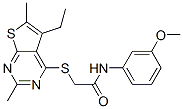 Acetamide, 2-[(5-ethyl-2,6-dimethylthieno[2,3-d]pyrimidin-4-yl)thio]-n-(3-methoxyphenyl)-(9ci) Structure,606113-53-5Structure