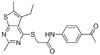 Acetamide, n-(4-acetylphenyl)-2-[(5-ethyl-2,6-dimethylthieno[2,3-d]pyrimidin-4-yl)thio]-(9ci) Structure,606113-54-6Structure