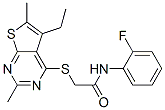 Acetamide, 2-[(5-ethyl-2,6-dimethylthieno[2,3-d]pyrimidin-4-yl)thio]-n-(2-fluorophenyl)-(9ci) Structure,606113-56-8Structure