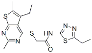 Acetamide, 2-[(5-ethyl-2,6-dimethylthieno[2,3-d]pyrimidin-4-yl)thio]-n-(5-ethyl-1,3,4-thiadiazol-2-yl)-(9ci) Structure,606113-58-0Structure