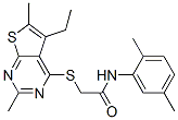 Acetamide, n-(2,5-dimethylphenyl)-2-[(5-ethyl-2,6-dimethylthieno[2,3-d]pyrimidin-4-yl)thio]-(9ci) Structure,606113-59-1Structure