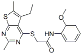 Acetamide, 2-[(5-ethyl-2,6-dimethylthieno[2,3-d]pyrimidin-4-yl)thio]-n-(2-methoxyphenyl)-(9ci) Structure,606113-61-5Structure