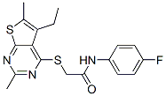 Acetamide, 2-[(5-ethyl-2,6-dimethylthieno[2,3-d]pyrimidin-4-yl)thio]-n-(4-fluorophenyl)-(9ci) Structure,606113-62-6Structure