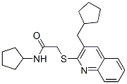 Acetamide, n-cyclopentyl-2-[[3-(cyclopentylmethyl)-2-quinolinyl]thio]-(9ci) Structure,606113-78-4Structure