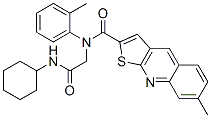 Thieno[2,3-b]quinoline-2-carboxamide, n-[2-(cyclohexylamino)-2-oxoethyl]-7-methyl-n-(2-methylphenyl)- (9ci) Structure,606114-19-6Structure