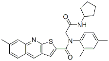 Thieno[2,3-b]quinoline-2-carboxamide, n-[2-(cyclopentylamino)-2-oxoethyl]-n-(2,4-dimethylphenyl)-7-methyl- (9ci) Structure,606114-75-4Structure