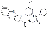 Thieno[2,3-b]quinoline-2-carboxamide, n-[2-(cyclopentylamino)-2-oxoethyl]-n-(4-ethylphenyl)-7-methyl- (9ci) Structure,606114-77-6Structure