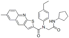 Thieno[2,3-b]quinoline-2-carboxamide, n-[2-(cyclopentylamino)-2-oxoethyl]-n-(4-ethylphenyl)-6-methyl- (9ci) Structure,606114-99-2Structure