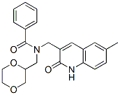 Benzamide, n-[(1,2-dihydro-6-methyl-2-oxo-3-quinolinyl)methyl]-n-(1,4-dioxan-2-ylmethyl)-(9ci) Structure,606116-13-6Structure