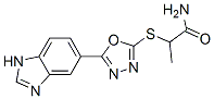 Propanamide, 2-[[5-(1h-benzimidazol-5-yl)-1,3,4-oxadiazol-2-yl]thio]-(9ci) Structure,606117-10-6Structure