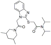 Acetamide, 2-[[1-[2-(3,5-dimethyl-1-piperidinyl)-2-oxoethyl]-1h-benzimidazol-2-yl]thio]-n,n-bis(1-methylethyl)-(9ci) Structure,606117-52-6Structure