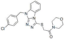 Morpholine, 4-[[[9-[(4-chlorophenyl)methyl]-9h-1,2,4-triazolo[4,3-a]benzimidazol-3-yl]thio]acetyl]-(9ci) Structure,606121-00-0Structure